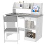 Two-Piece Kids Desk and Chair Set with Storage, for Ages 5-8 Years - Grey Image 6