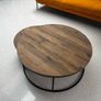 Brown Nesting Circular Coffee Table from Next Image 4