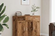 Sideboard Old Wood 91x28x75 cm Engineered Wood