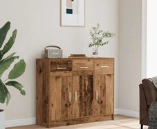 Sideboard Old Wood 91x28x75 cm Engineered Wood