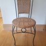 Stunning Design Show Piece Wrought Iron and Rattan Chair Image 8