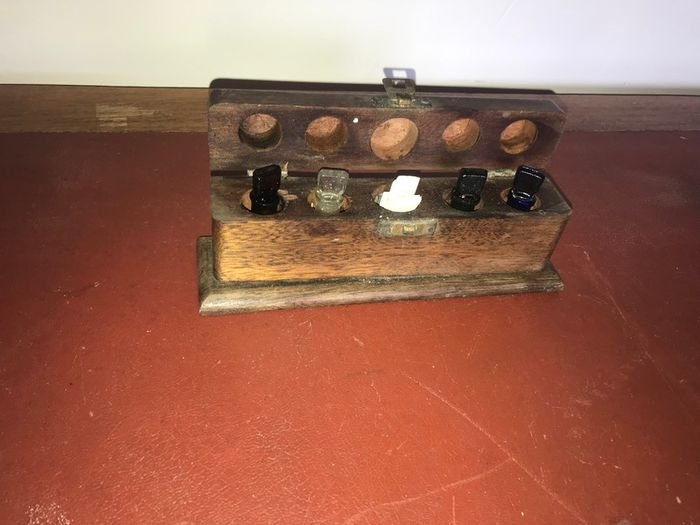 Antique Wooden Box - Perfume Bottles ??