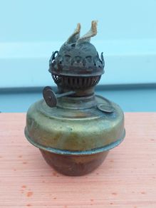 Vintage brass oil lamp