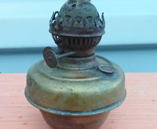 Vintage brass oil lamp