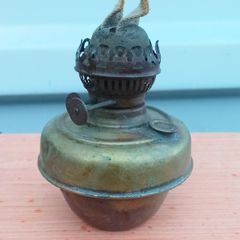 Vintage brass oil lamp
