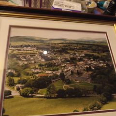 Framed print of air of village may be enniskerry Co. Wicklow.