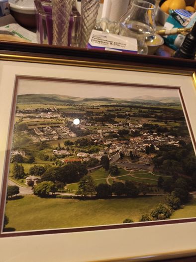 Framed print of air of village may be enniskerry Co. Wicklow.