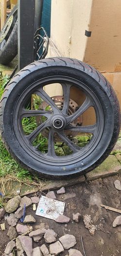 honda pcx front wheel with new tyre