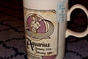 New  Vintage Dunoon Zodiac Aquarius Fine Porcelain mug