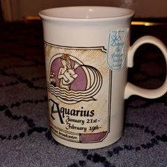 New  Vintage Dunoon Zodiac Aquarius Fine Porcelain mug