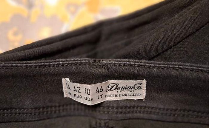 Primark Denim & Co Black Jeans Size 14/30"