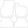 Car Mats to fit Volkswagen T-ROC (2017 -) Black Carpet with Grey & Silver Trim & Black Rectangle Heel Pad Image 2
