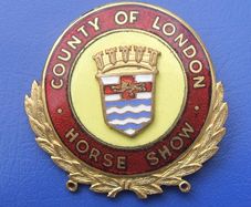 COUNTY OF LONDON HORSE SHOW (L. Simpson Ltd of London) - an official's or steward lapel badge (1960's or earlier). Rare!