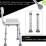 Shower Chair Seat with Back (Adjustable) - Anti-Slip Bench Bathtub Stool for Elderly or Seniors (Bathroom Safety) - with Free Suction Assist Grab Bar (FREE SHIPPING) Image 5