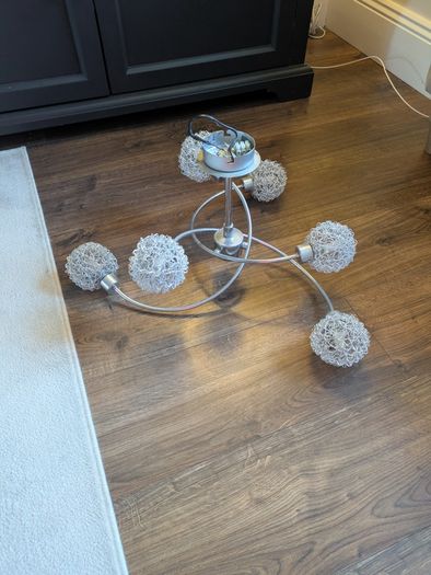 Set of Two Statement Pendant Lights, Large & Small