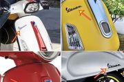 Vespa 3D PVC Texture Stickers Motorcycle Emblem Badge Decals for LX150 LX LXV S125 Scooter Fuel Tank Wheel Decor Accessories