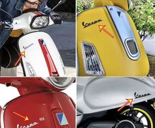 Vespa 3D PVC Texture Stickers Motorcycle Emblem Badge Decals for LX150 LX LXV S125 Scooter Fuel Tank Wheel Decor Accessories