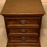 Clove Oak 3-Drawer Solid Wood Bedside Cabinet Locker Classic Traditional Vintage Image 3