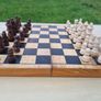 Vintage classic folding wooden chess set Image 2