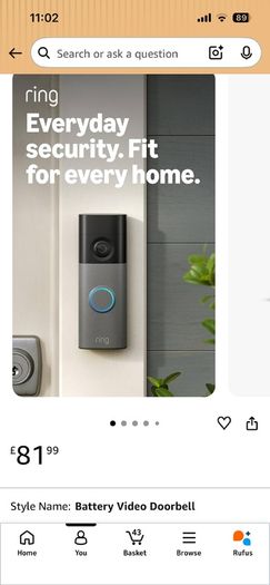 Ring video doorbell and chime