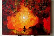 12 x 16 inch  Acrylic on canvas panel, varnised. Part of my Draoicht series. Original art by Irish Artist Gerard McGibney.