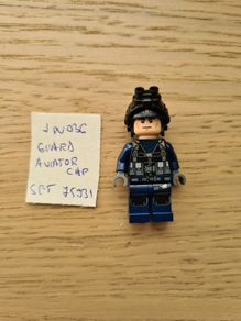 lego jw036 guard aviator cap, set 75931 jurassic world
