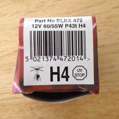 Car front bulb x6 (H4 12v 65/55w)