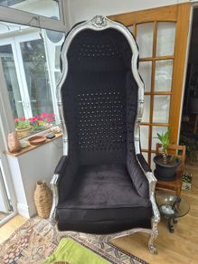 High back throne chair