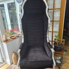High back throne chair