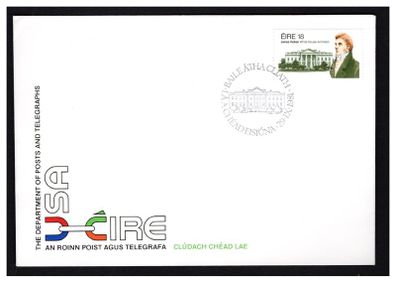 1981 Ireland 150th Anniversary of James Hoban (Architect of White House, USA) Commemorative Stamp An Post First Day Cover (FDC)