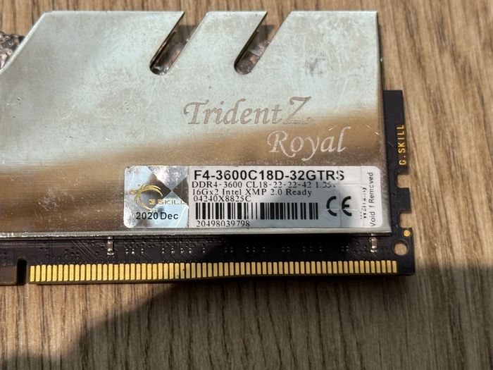 32gb (16gbx2) Ddr4 Ram Trident Z Royal 3600mhz Cl18