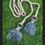 Pure Wool Natural Gotland Lamb Locks on a Hemp Rope Viking Cosplay Maiden Waist Belt Image 3