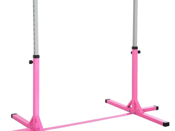 gymnastics bar with inflatable Mat