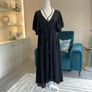 Ladies Midi Black Chiffon Dress with Flutter Sleeves from Boohoo Image 3