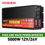 Car Inverter 24v 220V 5000W Voltage transformer Pure Sine Wave Power Inverter DC24v to AC 220V Image 7