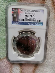 2014 GB Silver Prooflike 2 Pounds Coin