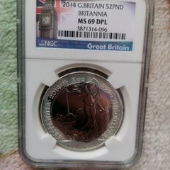 2014 GB Silver Prooflike 2 Pounds Coin