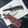 Forged Butcher Knife with Owl Engraving  Wisdom, Strength & Precision Image 5