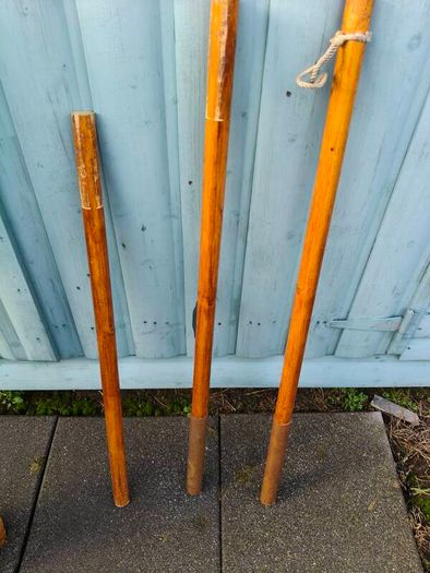 Old Wood and Brass Flagpole