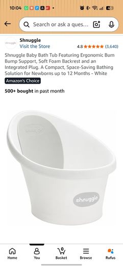 Shnuggle Baby Bath Tub