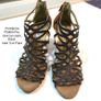 Portdance PD803 Pro Dance Shoes, Dark Tan Satin, EU41, heel 7cm Flare Image 2