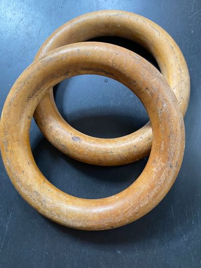 Antique wooden gymnastic rings