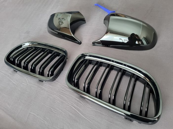 BMW 3 Series E90 E91 Lci Kidney Grilles & Mirror Covers Set Brand New