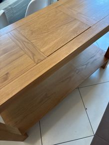 oak console table
