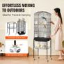 Large Bird Cage 62 Inch with Rolling Stand & Tray Image 5
