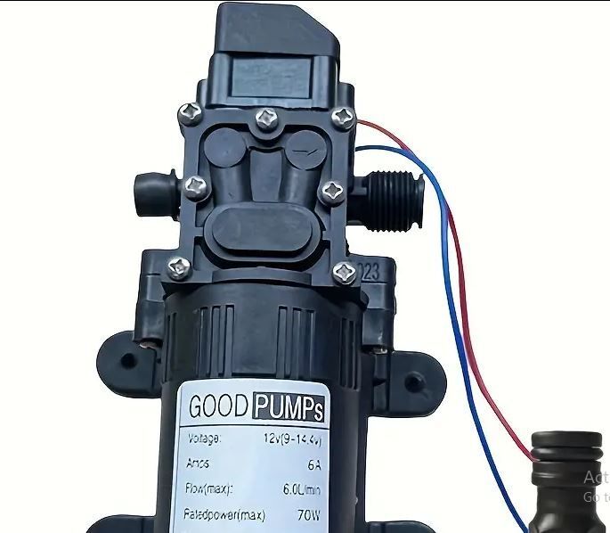 High-Pressure 130PSI Water Pump - Easy Install, Self-Priming, 6L/Min Flow