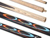 Vibe Classic Snooker Cue 50/50 Split 10 mm Tip, Black, Standard