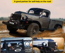 Heavy duty 20kg winch 6Tone 12v synthetic rope kit with 2 remotes one is cable one is wireless