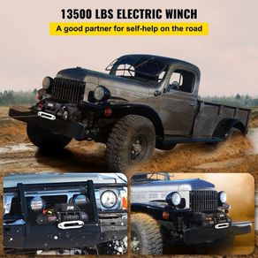 Heavy duty 20kg winch 6Tone 12v synthetic rope kit with 2 remotes one is cable one is wireless