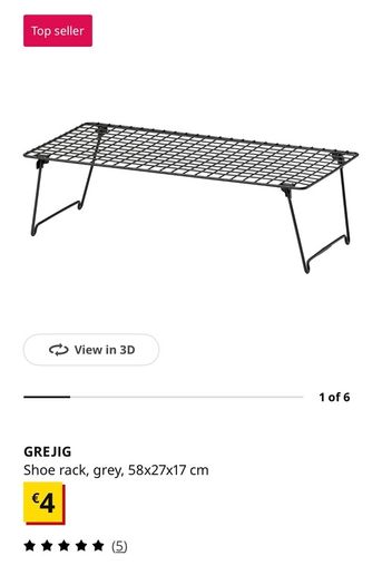 Shoe rack IKEA, foldable , black, like new (13 racks available)